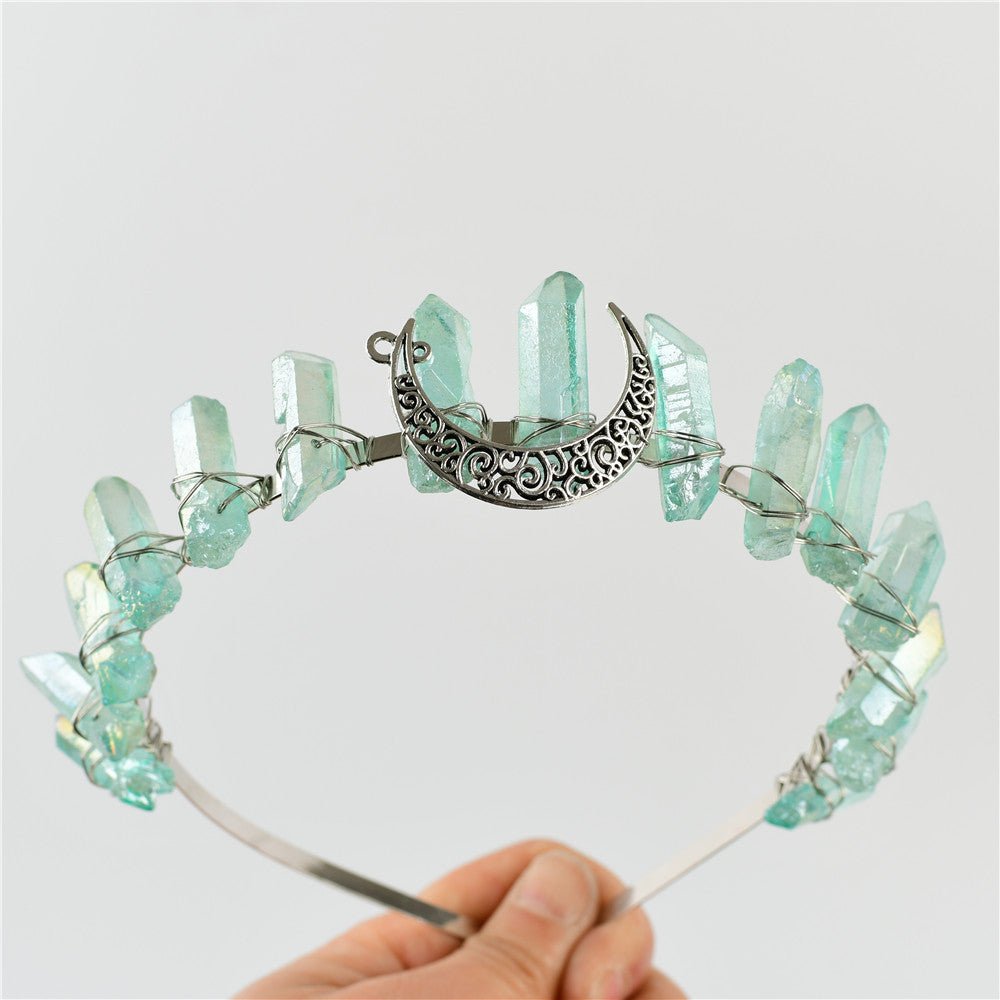 新款欧美风水晶皇冠头饰 天然石头灰色发饰 女巫风人工发箍 仪式工具 新款欧美风水晶皇冠头饰 天然石头灰色发饰 女巫风人工发箍 仪式工具 - 图片 8