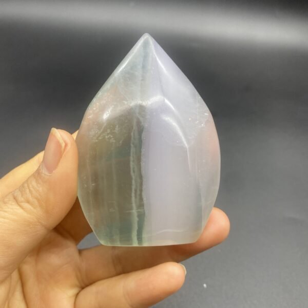 天然萤石水滴 创意摆件水晶小摆件桌面摆件手工雕刻件装饰品 - 图片 6