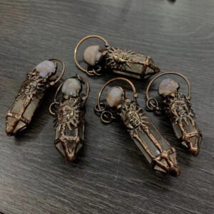 天然能量水晶 原创设计时尚个性水晶柱吊坠复古风波西米亚风。灵气师手工