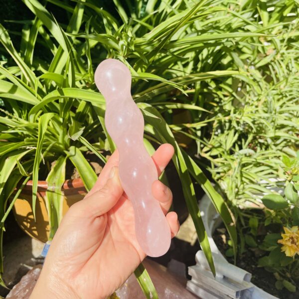 天然粉晶雕刻打磨原石 水晶按摩棒水晶糖葫芦 - 图片 5