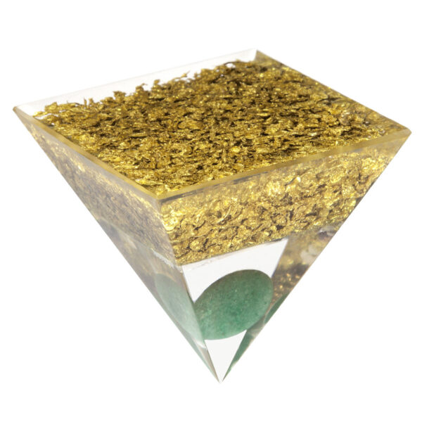 天然水晶圆珠浮空造型 树脂金字塔水晶碎石能量摆件冥想 能量发生器 - 图片 5