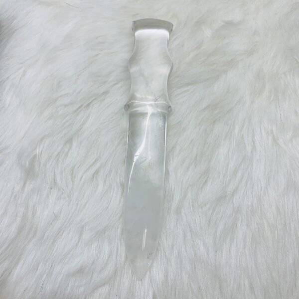 天然白水晶雕刻水晶匕首客厅办公装饰摆件 热销 - 图片 4