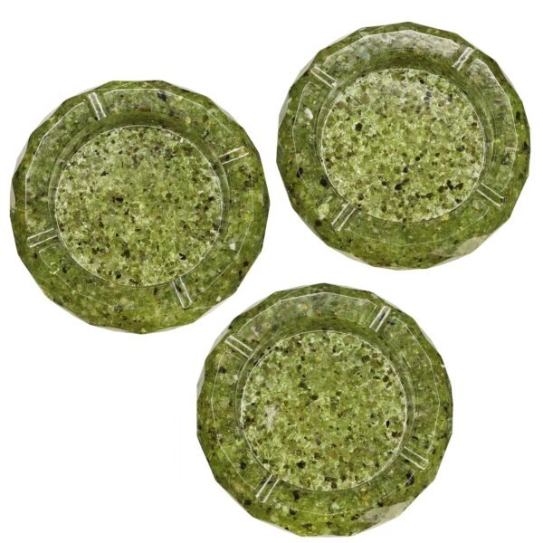 树脂混能量水晶碎石菱面烟灰缸收纳盒客厅办公室桌面水晶创意摆件 - 图片 5