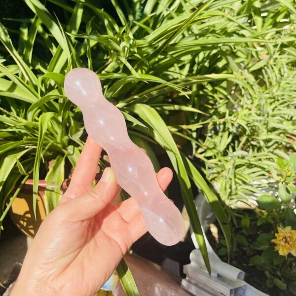 天然粉晶雕刻打磨原石 水晶按摩棒水晶糖葫芦 - 图片 6