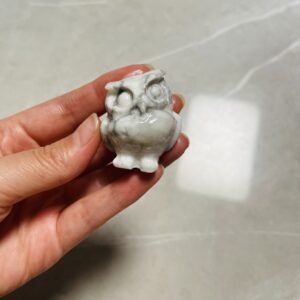 天然水晶多种材质猫头鹰 原石雕刻打磨水晶摆件挂件