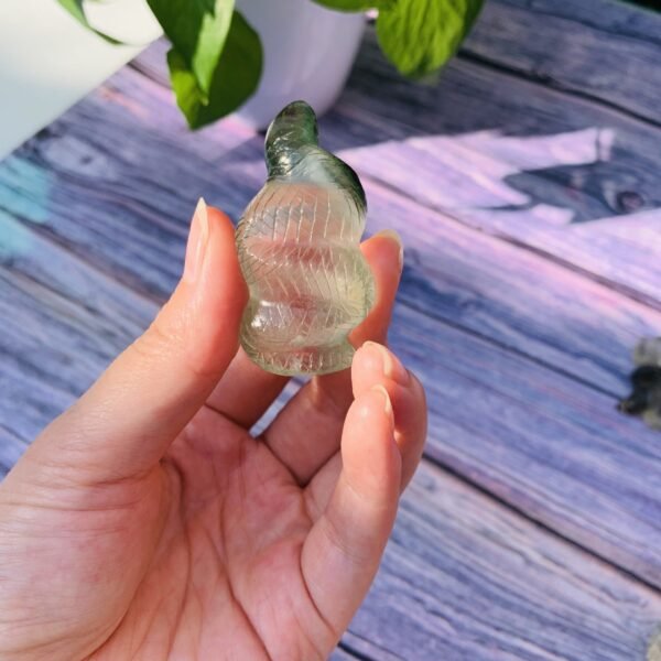 天然绿幽灵水晶雕刻水晶蛇吊坠挂件小摆件直供 - 图片 10