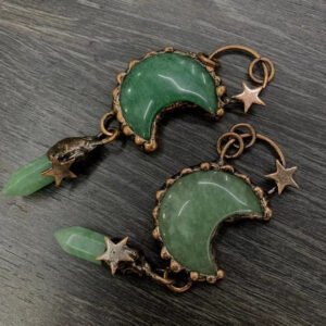天然能量水晶 复古月亮吊坠纯手工包边境外欧美专供产品灵气师手工