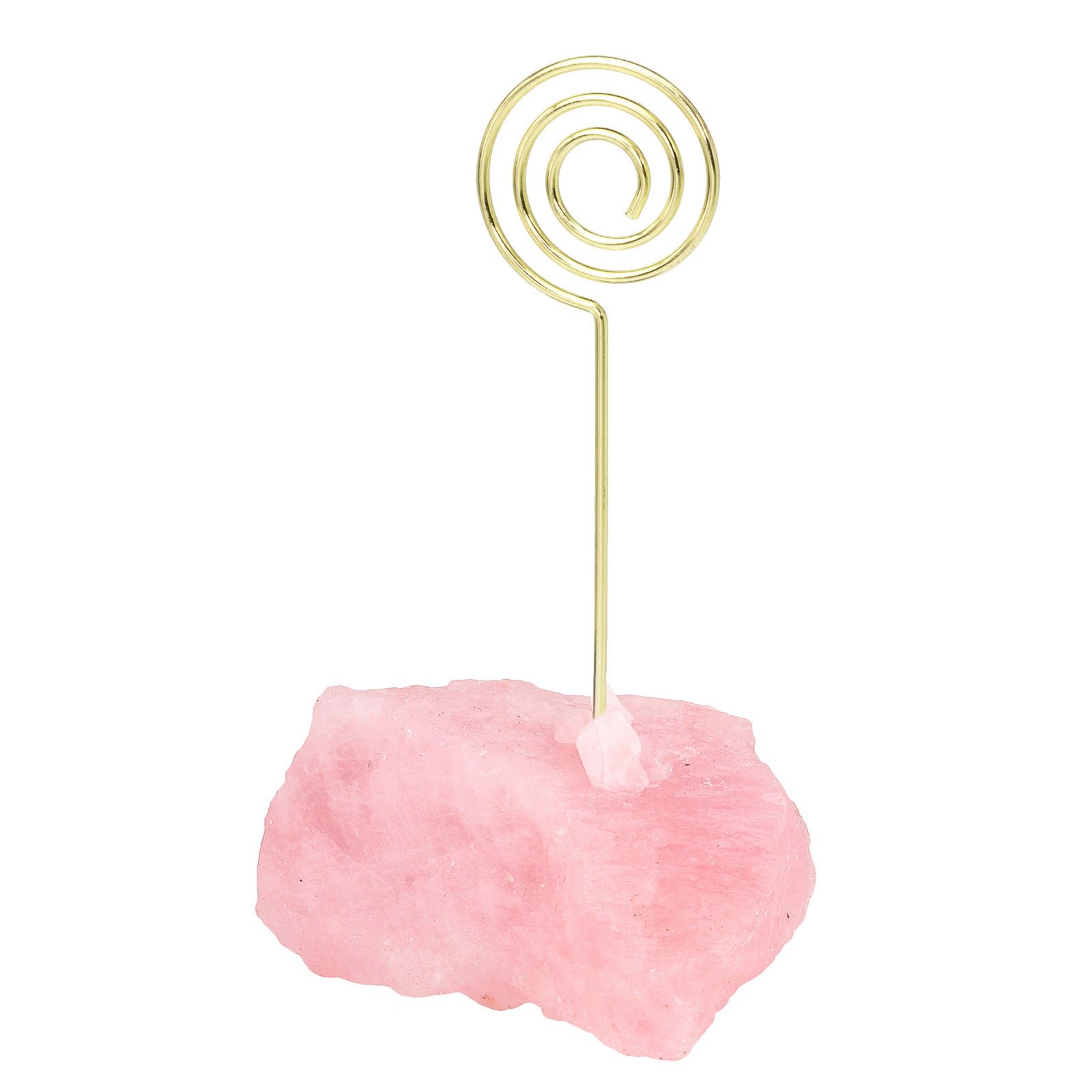 天然粉晶原石底创意金属图案便签夹 立式ins风简约卡片留言照片夹 天然粉晶原石底创意金属图案便签夹 立式ins风简约卡片留言照片夹 - 图片 7