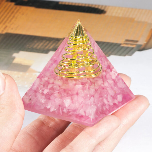 天然水晶碎石树脂金字塔 能量发生器  铜线绕环能量凝聚 欧美新品 - 图片 7