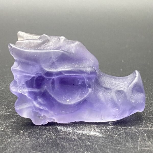天然萤石狼头精品水晶手工雕刻件桌面摆件手工雕刻件装饰