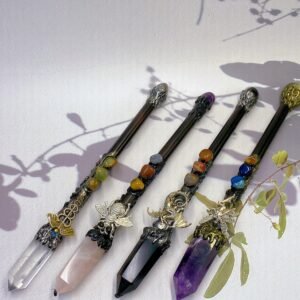 天然水晶魔法权杖仙女棒小摆件桌面摆件手工雕刻件装饰