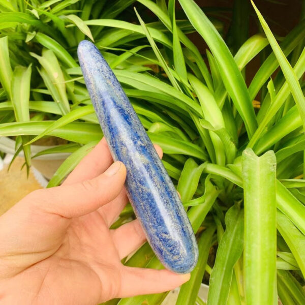 天然青金石水晶按摩棒水晶摆件 - 图片 6