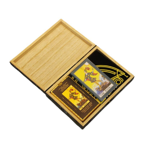 TLMF新款金箔塔罗牌tarot烫金彩印塔罗牌塑料PVC防水桌游扑克牌 - 图片 5