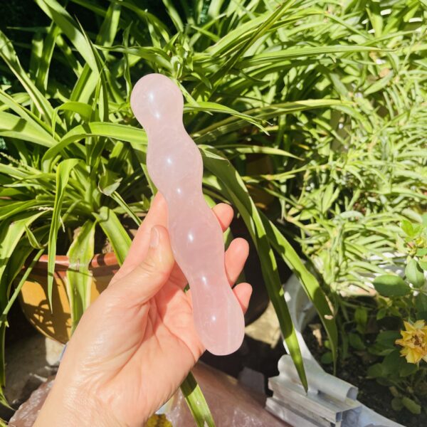 天然粉晶雕刻打磨原石 水晶按摩棒水晶糖葫芦 - 图片 3