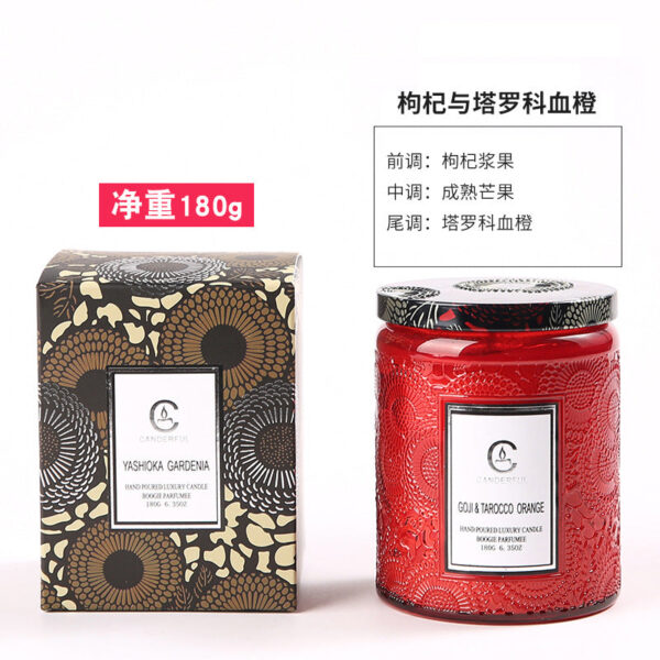 仪式许愿现货日式爆款浮雕杯 浪漫祈祷 香薰蜡烛 - 图片 2