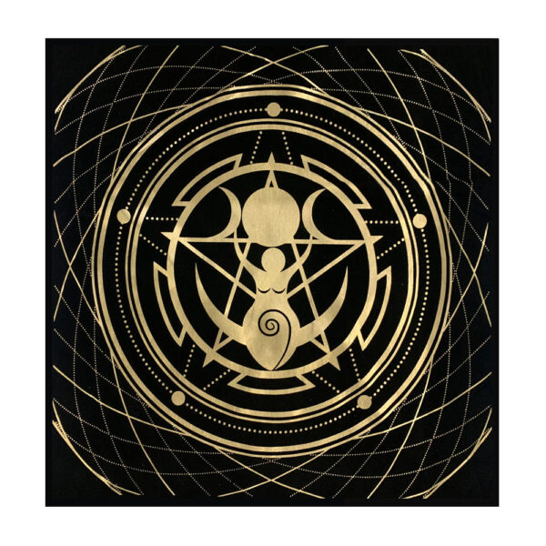 TLMF 加厚麻布高质量塔罗布tarot playmat高清晰图案烫金桌布49*49cm - 图片 6