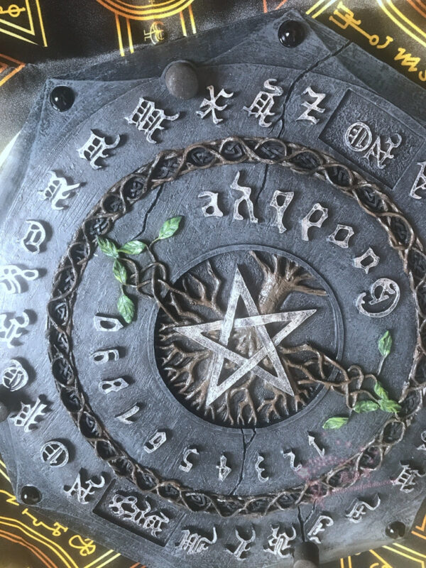 *美国进口生命树五芒星女巫占卜魔法盘 配玻璃板女巫ouija灵界信息 - 图片 4