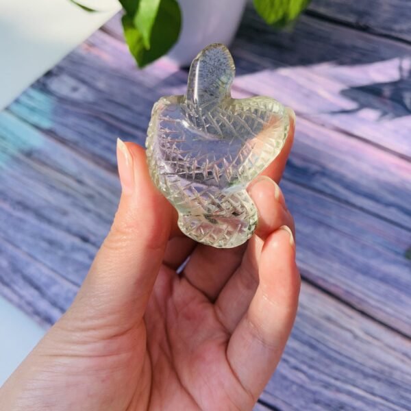 天然绿幽灵水晶雕刻水晶蛇吊坠挂件小摆件直供 - 图片 9