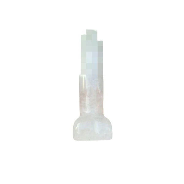 天然白水晶雕刻原石打磨水晶按摩棒 - 图片 4