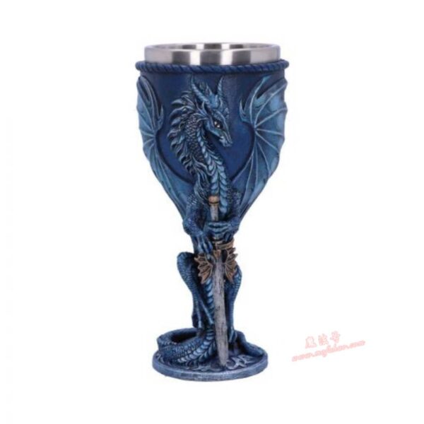 *露丝·汤普森的海刃高脚杯17.8cm 海刃蓝色水龙高脚杯