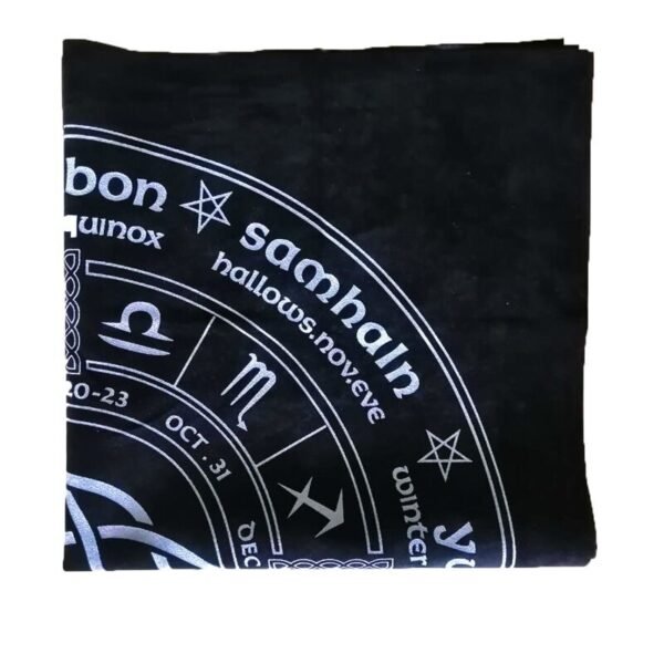 塔罗占卜系列~ Triquetra Pagan Wheel of the Year 女巫日历塔罗占星桌布 - 图片 4