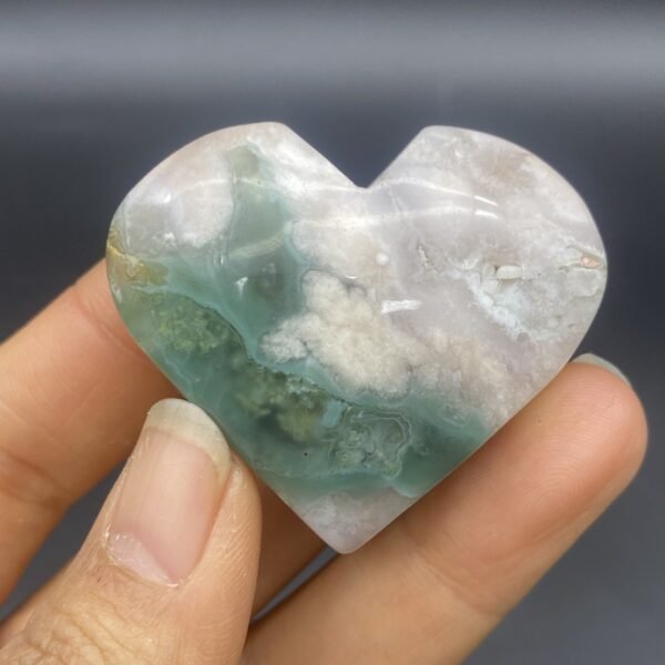 天然玛瑙爱心火苗创意摆件水晶小摆件桌面摆件手工雕刻件装饰 - 图片 3