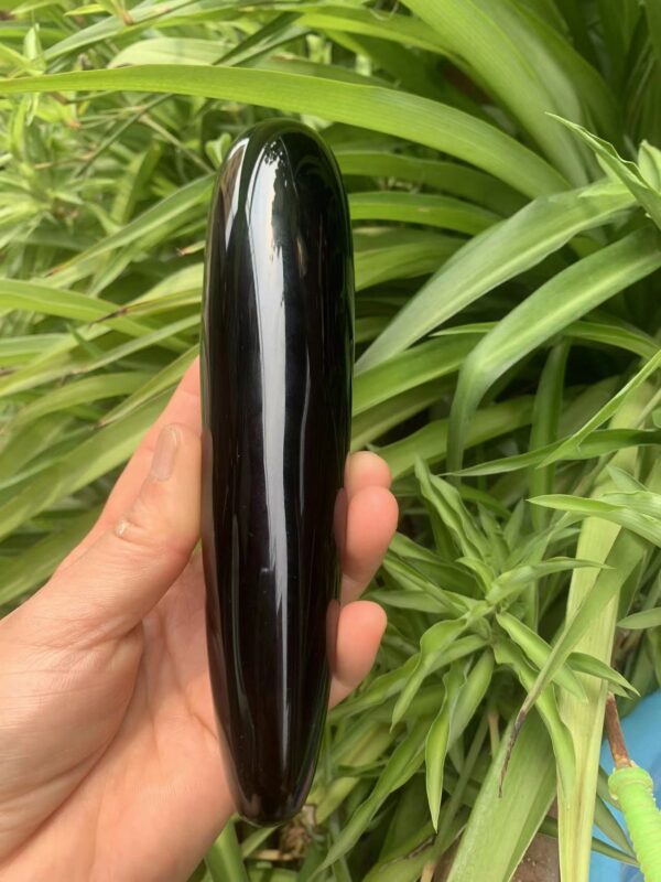 天然黑曜石水晶按摩棒 - 图片 6