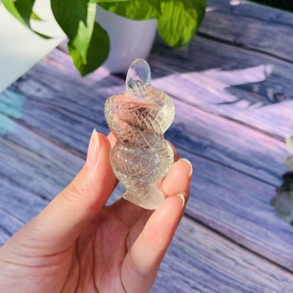 天然绿幽灵水晶雕刻水晶蛇吊坠挂件小摆件直供 - 图片 8