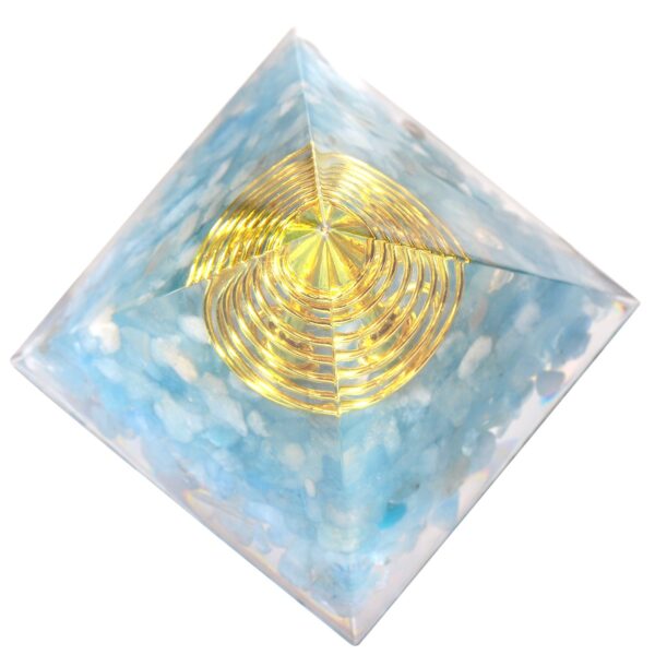 天然水晶碎石树脂金字塔 能量发生器  铜线绕环能量凝聚 欧美新品 - 图片 3
