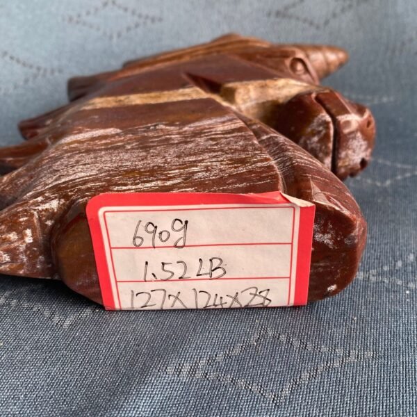 天然海洋碧玉独角兽雕刻件桌面摆件装饰水晶摆件直播 - 图片 6