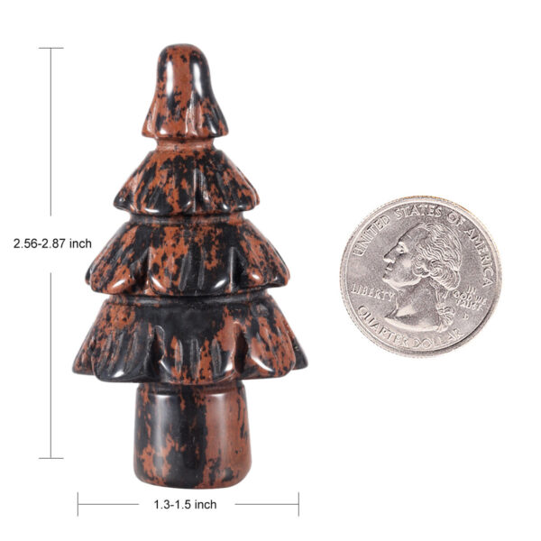 北欧风天然水晶松树手工雕刻 能量发生器 摆件 创意精致圣诞树桌面摆设 - 图片 8