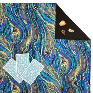 *进口塔罗布或祭坛-暴风雨-内衬棉丝绒或丝绸18“x 20”符文布