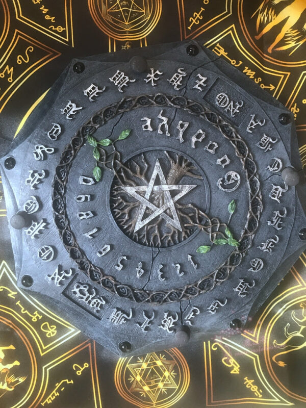 *美国进口生命树五芒星女巫占卜魔法盘 配玻璃板女巫ouija灵界信息 - 图片 3