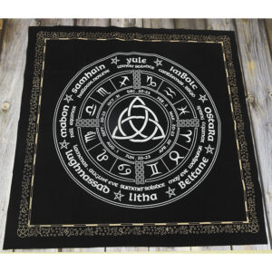 Triquetra Pagan Wheel of the Year 女巫日历塔罗牌altar桌布