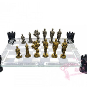 *进口中世纪骑士棋套装43厘米 古典欧式中世纪圣堂战士摆件工艺品