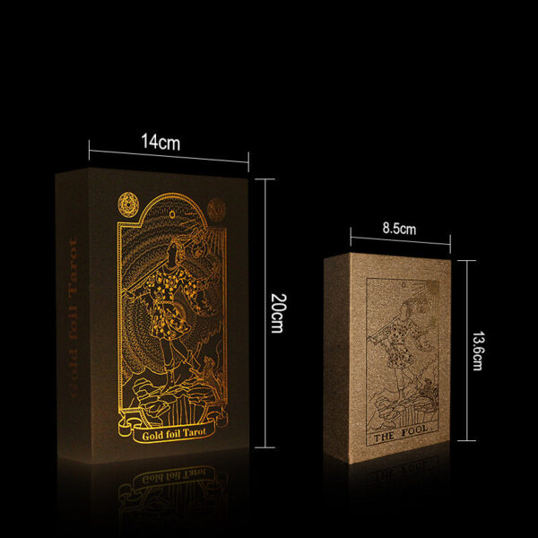 TLMF新款金箔塔罗牌tarot烫金彩印塔罗牌塑料PVC防水桌游扑克牌 - 图片 6