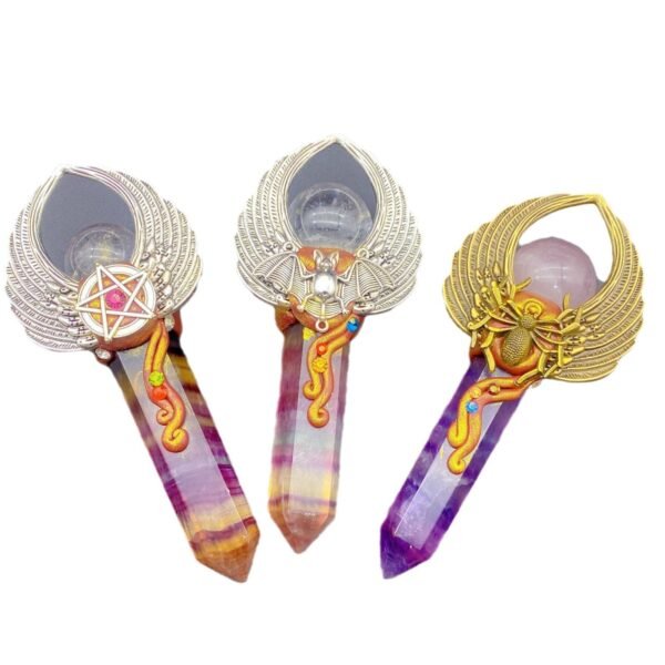 天然魔法权杖魔法棒小摆件桌面摆件手工雕刻件装饰直供 - 图片 5