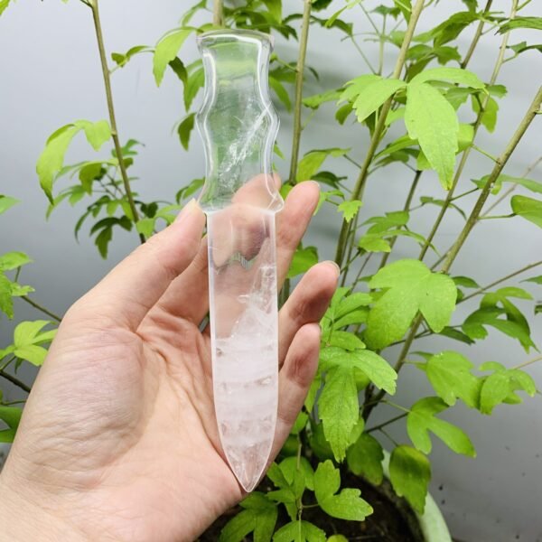 天然白水晶雕刻水晶匕首客厅办公装饰摆件 热销 - 图片 3