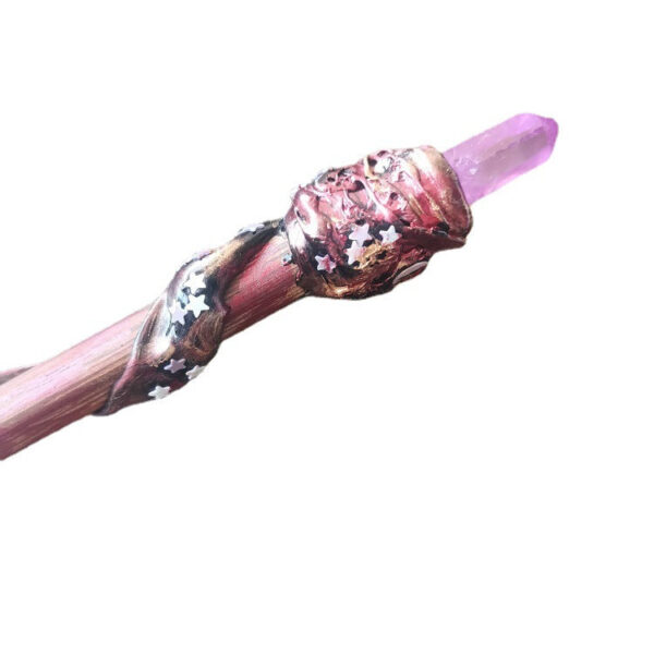 FHSJP WITCH魔法棒magic stick粉紫水晶星星权杖仪式道具Magic wand 魔法杖 - 图片 2