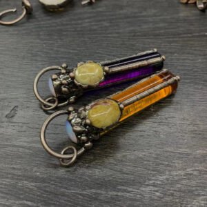 天然能量水晶 复古风个性天然水晶石吊坠纯手工包边新品爆款灵气师手工