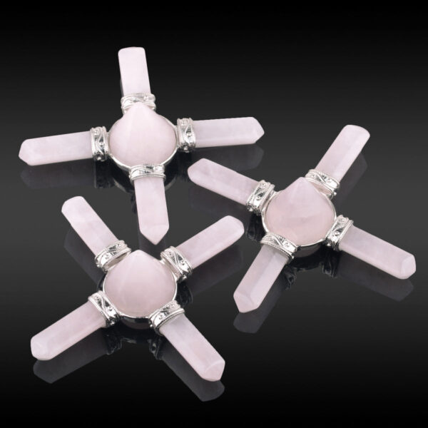 天然水晶锥形能量塔金字塔四轮三角柱摆件打坐冥想能量发射器 - 图片 5