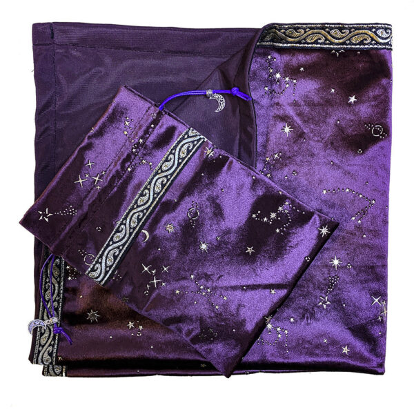 星星月亮梦幻二次元装饰桌布占卜占星桌装家居装饰小桌布含布袋 - 图片 5