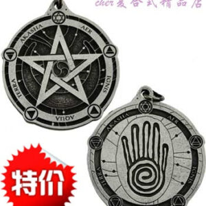 五芒星魔法牌 护身符 Protection Pectoral Talisman Silver
