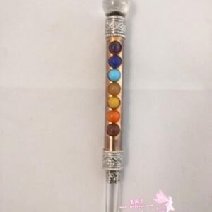 *美国宝石铜脉轮棒 灵气疗愈魔法杖 七脉轮铜魔杖 脉轮疗愈魔法