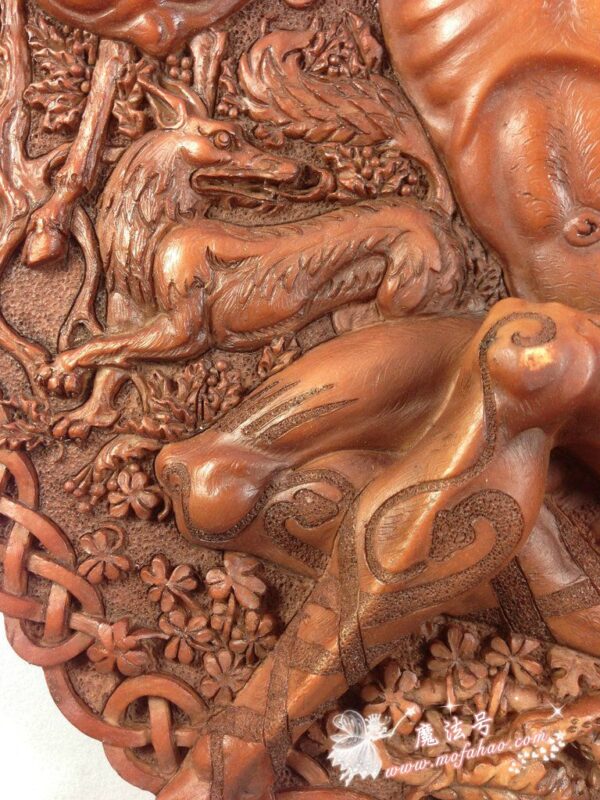 *凯尔特Cernunnos挂件木漆树脂 神圣空间 仪式摆件 - 图片 3