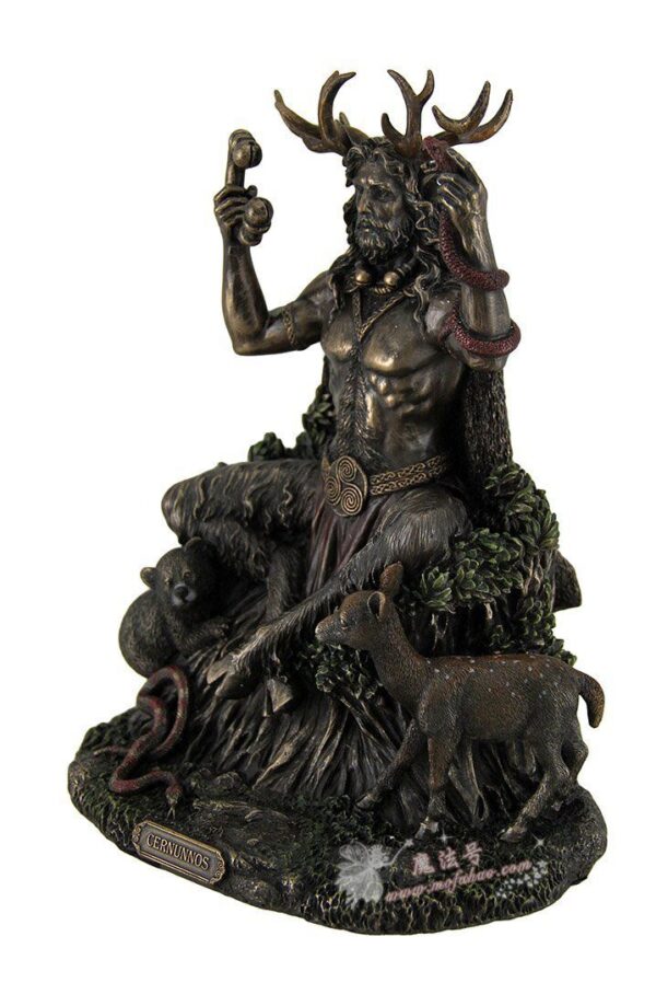 *美国进口Cernunnos和动物青铜雕塑 父神 - 图片 3