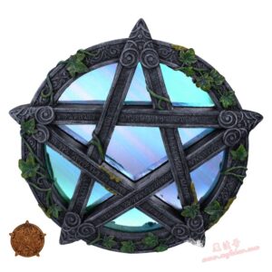 *进口WICCA 五芒星镜挂31.5厘米 炼金术符号凯尔特元素