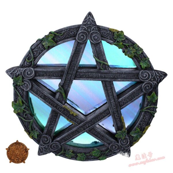 *进口WICCA 五芒星镜挂31.5厘米 炼金术符号凯尔特元素