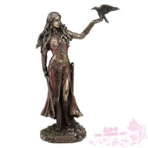 *进口Morrigan：爱尔兰凯尔特女神乌鸦和剑 神秘学能量摆件