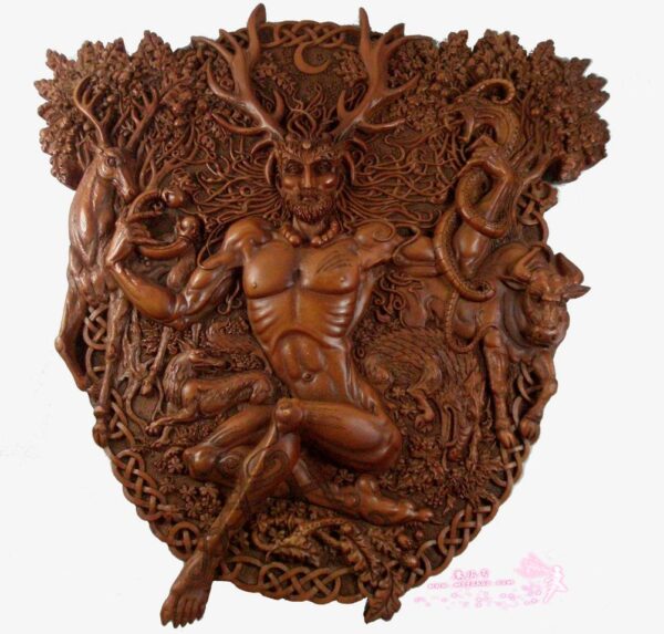 *凯尔特Cernunnos挂件木漆树脂 神圣空间 仪式摆件